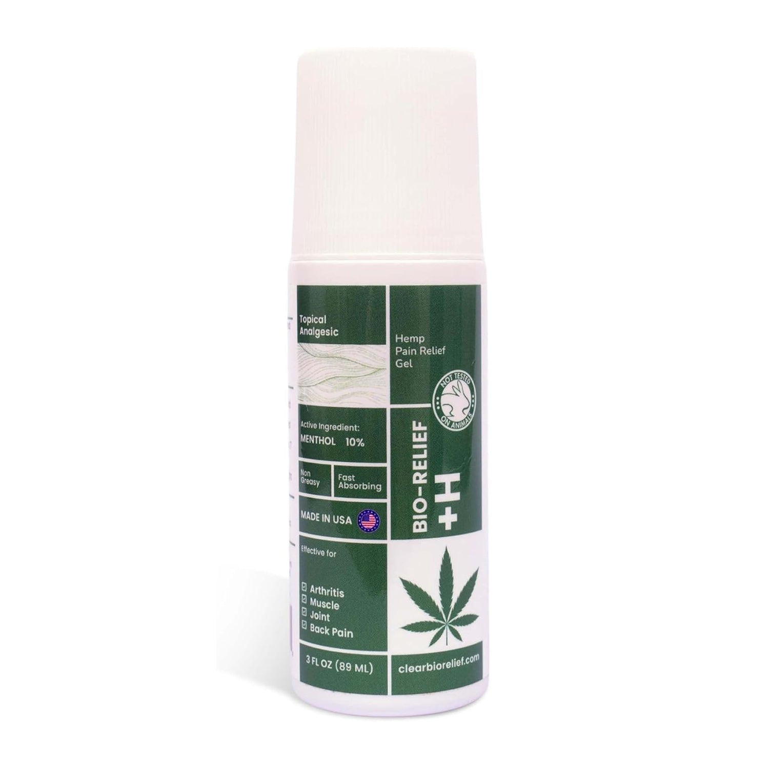 Bio-Relief +H Hemp Pain Relief Roll On