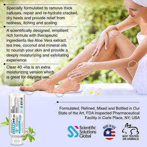 CLEAR 40 HA, 40% Urea Gel, 1% Hyaluronic Acid, 8 oz