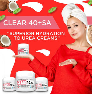 CLEAR 40 +SA, 40% Urea Gel + 2% Salicylic Acid, 8 oz