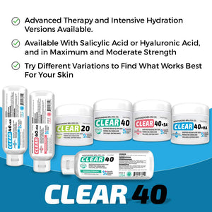 CLEAR 40 HA, 40% Urea Gel, 1% Hyaluronic Acid, 8 oz