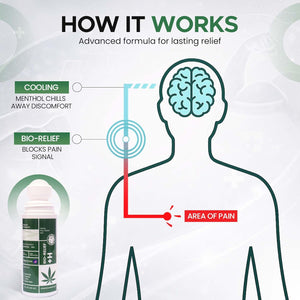 Bio-Relief +H Hemp Pain Relief Roll On