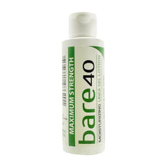 Bottle of bare40 Maximum Strength Moisturizing Urea Gel Lotion