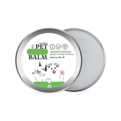 Pet balm container with 'Pawesome Pet' branding