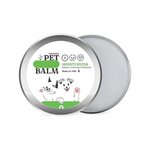Pet balm container with 'Pawesome Pet' branding