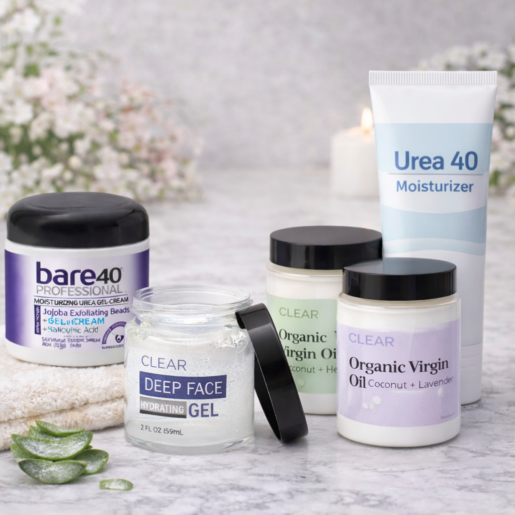 Gentle skin care products for hydration and skin comfort