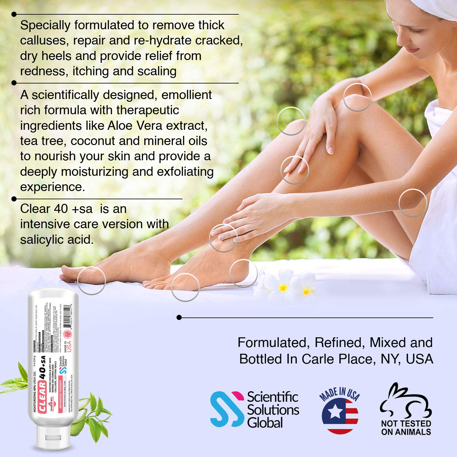 CLEAR 40 +SA, 40% Urea Gel + 2% Salicylic Acid, 8 oz