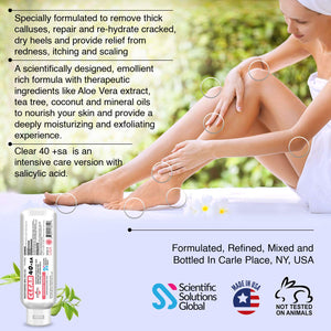 CLEAR 40 +SA, 40% Urea Gel + 2% Salicylic Acid, 8 oz