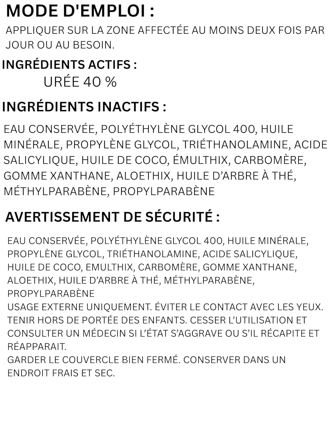 CLEAR Urea Cream 40 (4oz) – Intensive Skin Repair