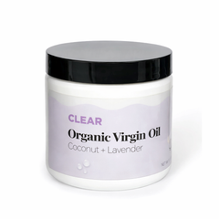 Jar of Organic Virgin Oil with Coconut and Lavender 