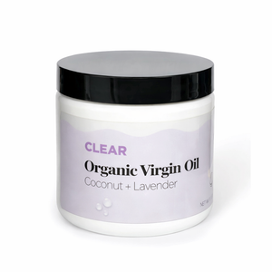 Jar of Organic Virgin Oil with Coconut and Lavender 