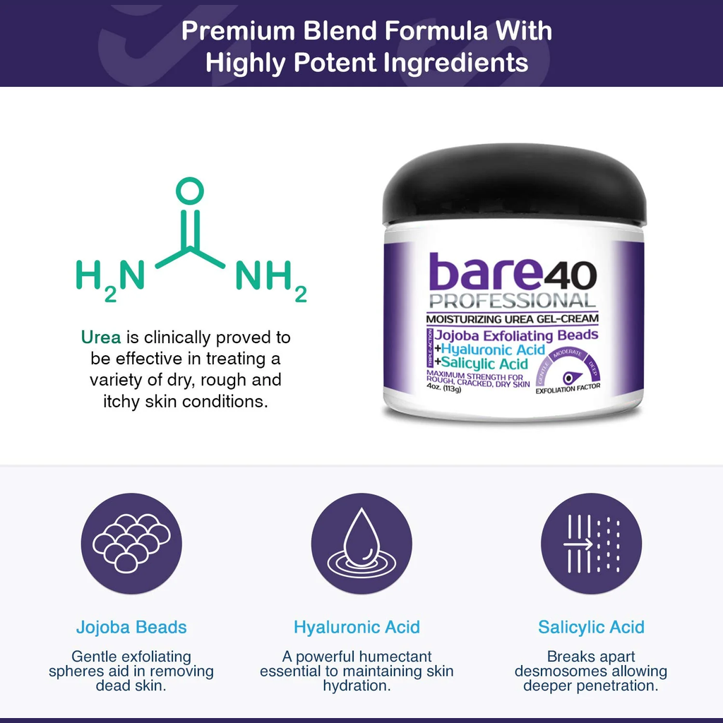 Bare40 Professional Moisturizing Urea Gel-Cream